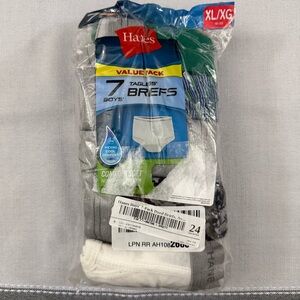 7pk Hanes Tagless Briefs Boys XL 18-20 Old Waistband Classic Assorted Patterns